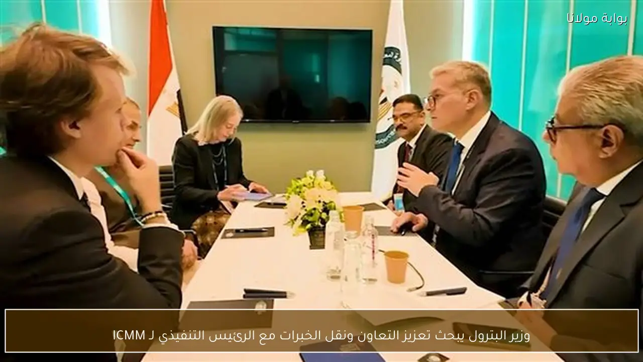 وزير البترول يبحث تعزيز التعاون ونقل الخبرات مع الرئيس التنفيذي لـ ICMM
