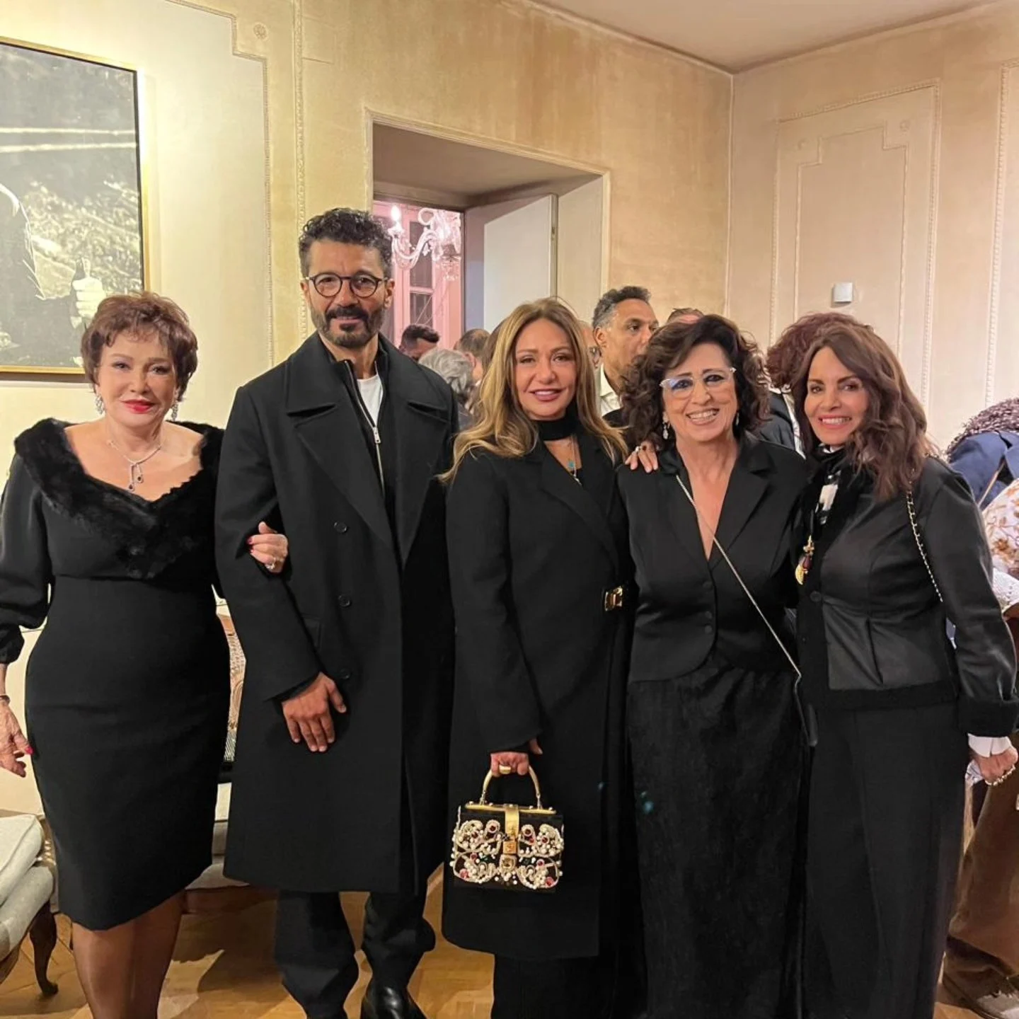 يسرا وليلي علوي ولبلبة وخالد النبوي يحتفلون بمئية يوسف شاهين 