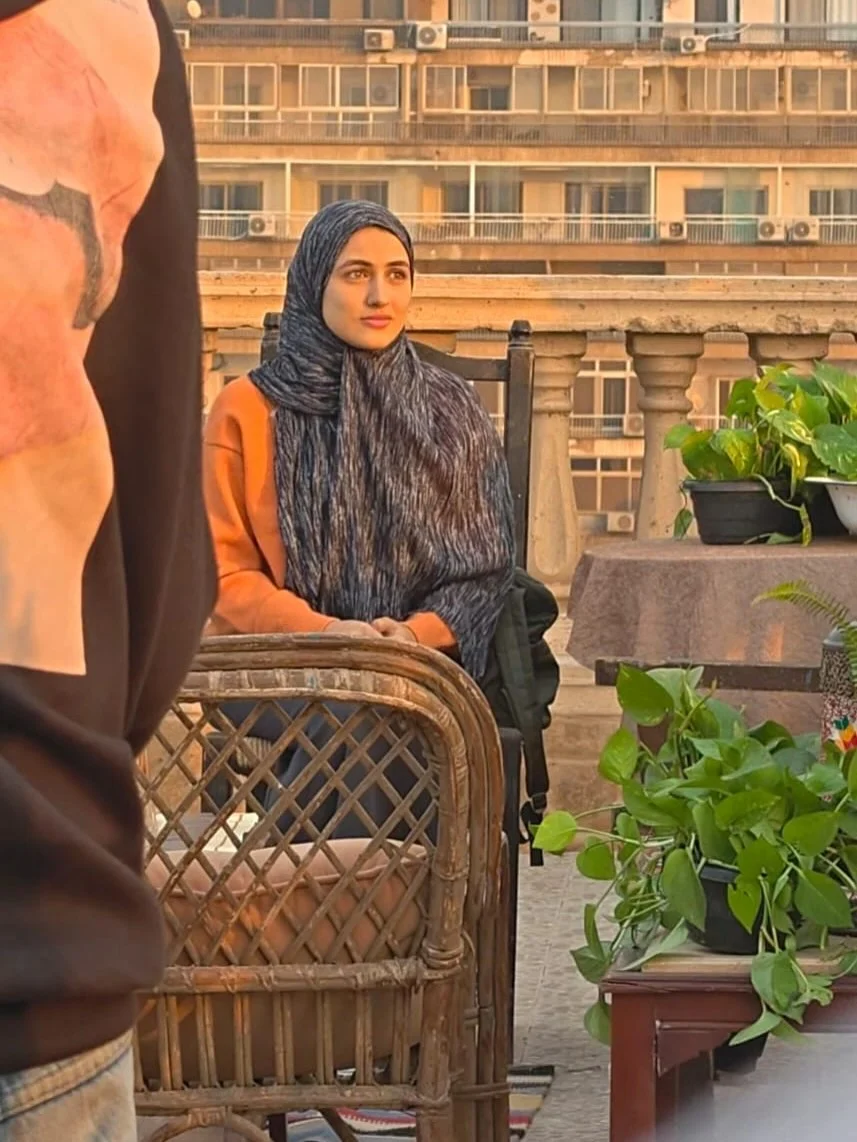 تسنيم مطر من كواليس تصوير أب ولكن