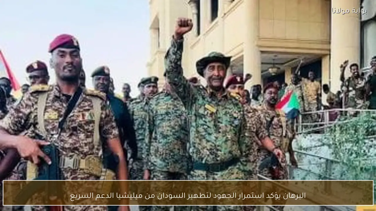 البرهان يؤكد استمرار الجهود لتطهير السودان من ميليشيا الدعم السريع