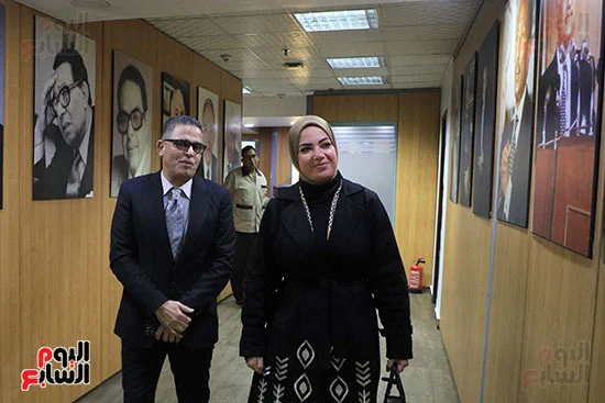 آية عبد الرحمن ورئيس التحرير عبد الفتاح عبد المنعم