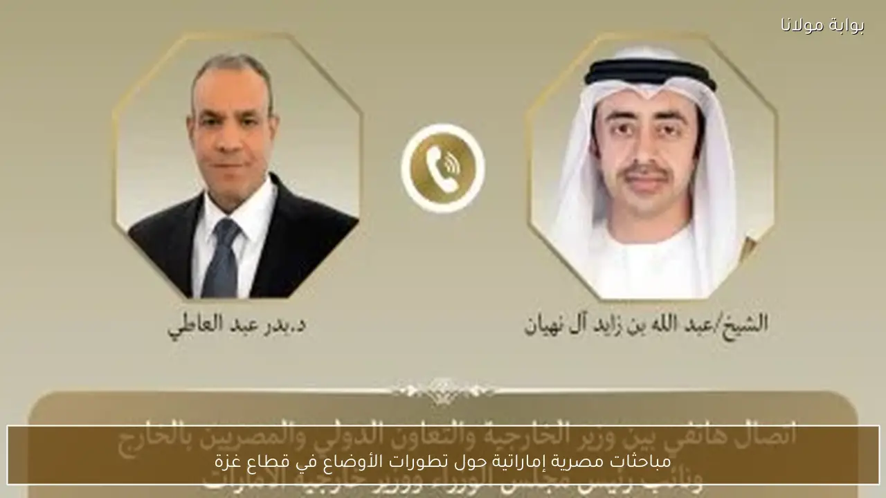 مباحثات مصرية إماراتية حول تطورات الأوضاع في قطاع غزة
