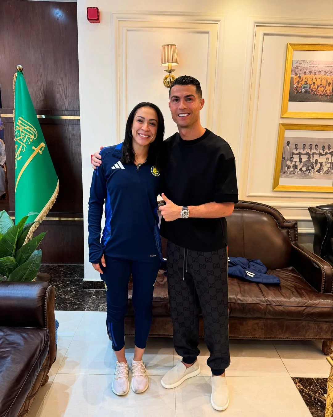 كاثلين سوزا  مع كريستيانو رونالدو