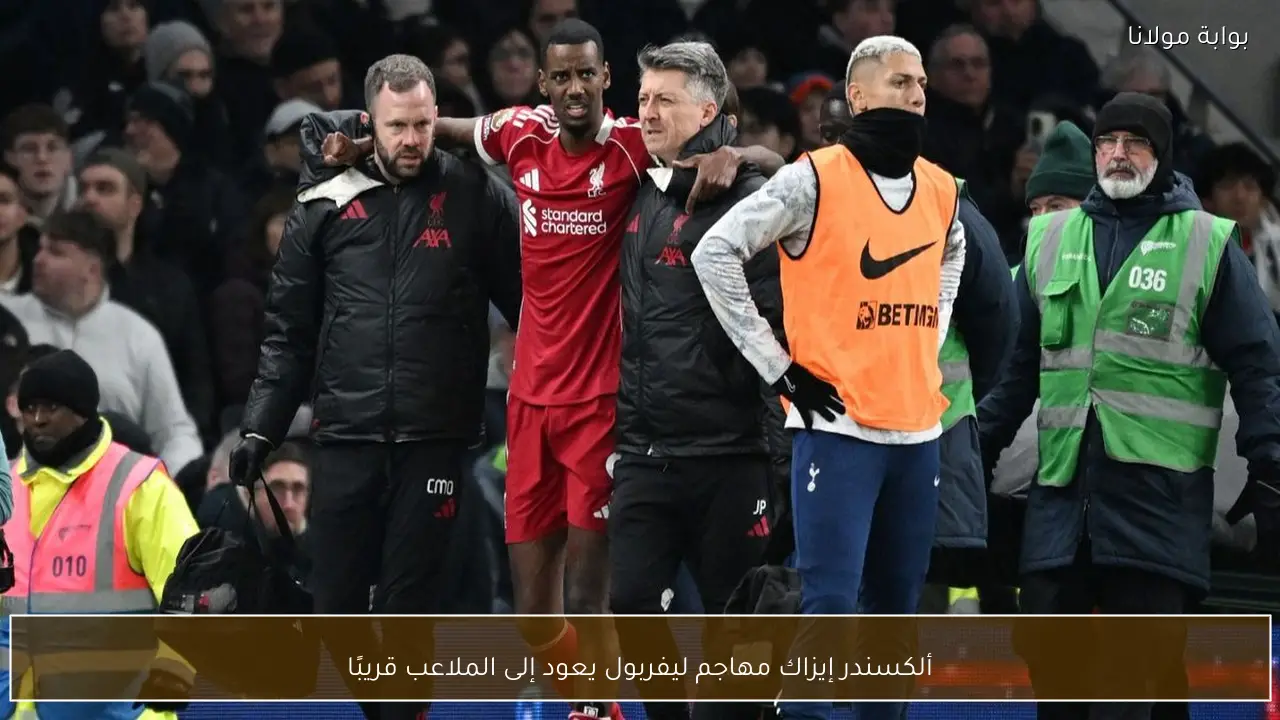 ألكسندر إيزاك مهاجم ليفربول يعود إلى الملاعب قريبًا