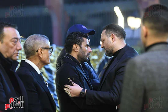 محمد سامي في عزاء حماه