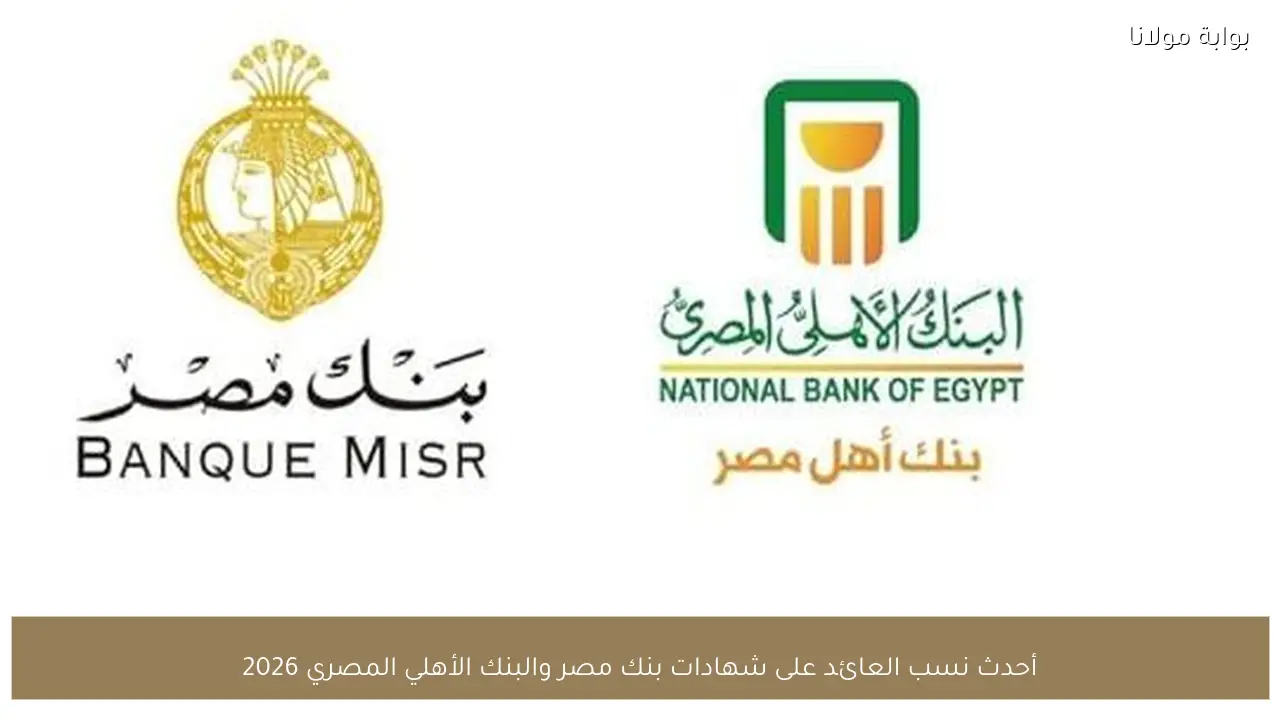 أحدث نسب العائد على شهادات بنك مصر والبنك الأهلي المصري 2026