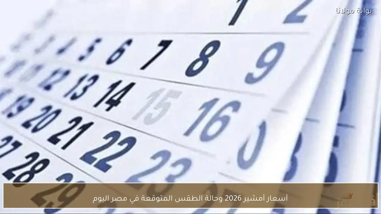 أسعار أمشير 2026 وحالة الطقس المتوقعة في مصر اليوم