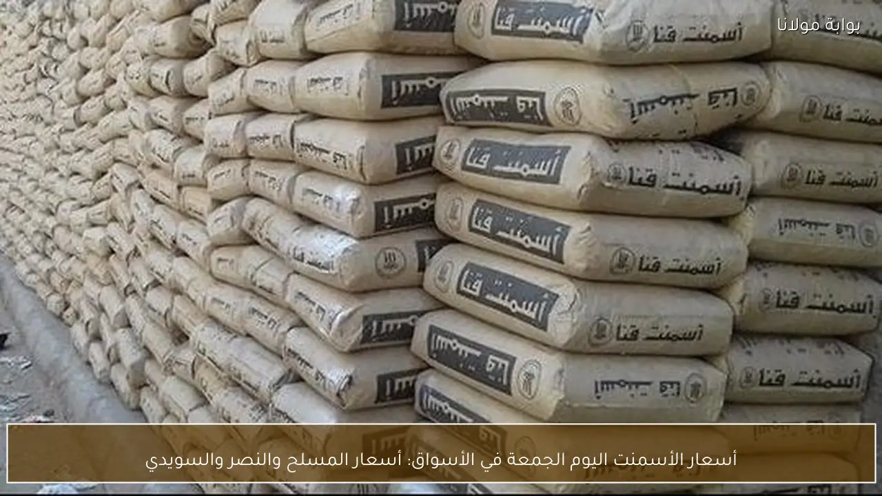 أسعار الأسمنت اليوم الجمعة في الأسواق: أسعار المسلح والنصر والسويدي