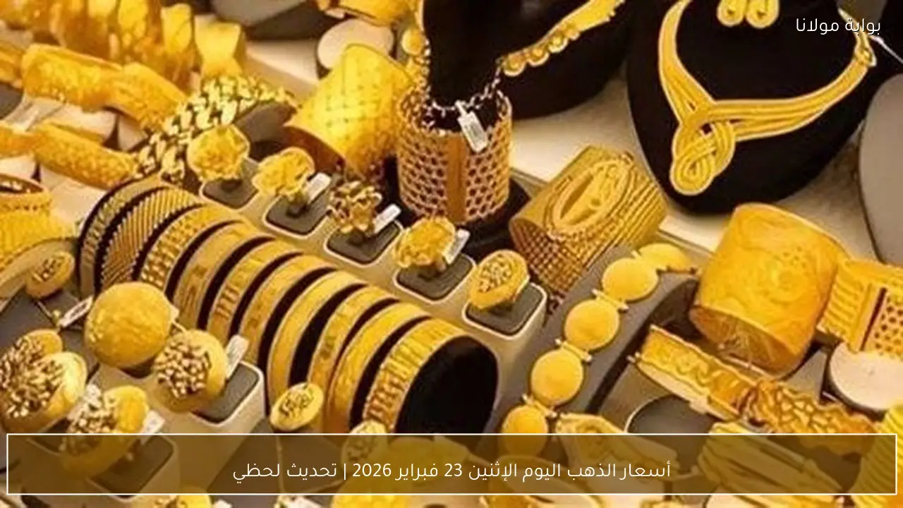 أسعار الذهب اليوم الإثنين 23 فبراير 2026 | تحديث لحظي