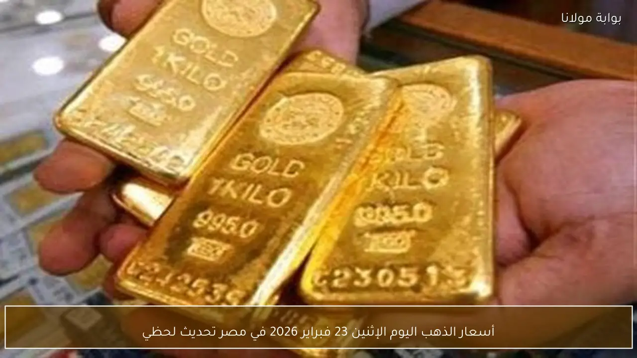 أسعار الذهب اليوم الإثنين 23 فبراير 2026 في مصر تحديث لحظي
