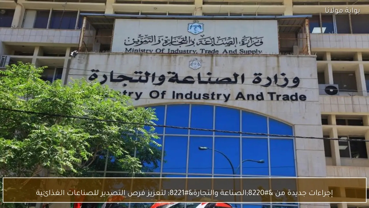 إجراءات جديدة من “الصناعة والتجارة” لتعزيز فرص التصدير للصناعات الغذائية