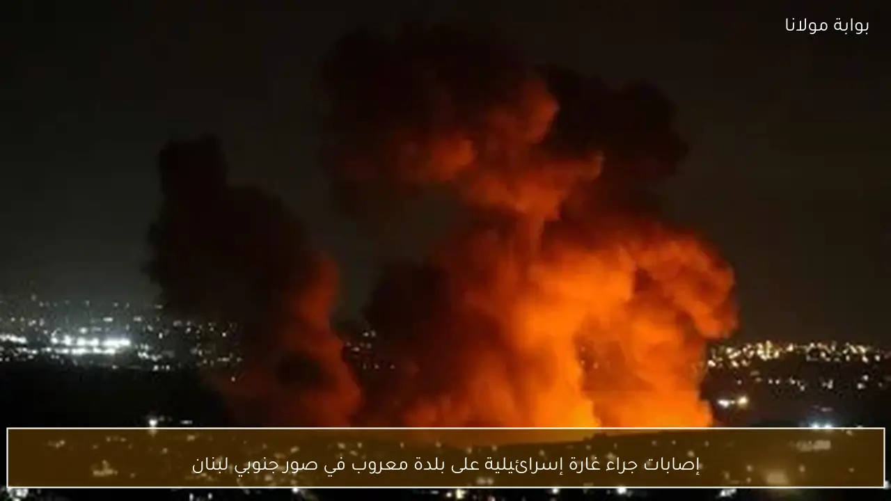 إصابات جراء غارة إسرائيلية على بلدة معروب في صور جنوبي لبنان