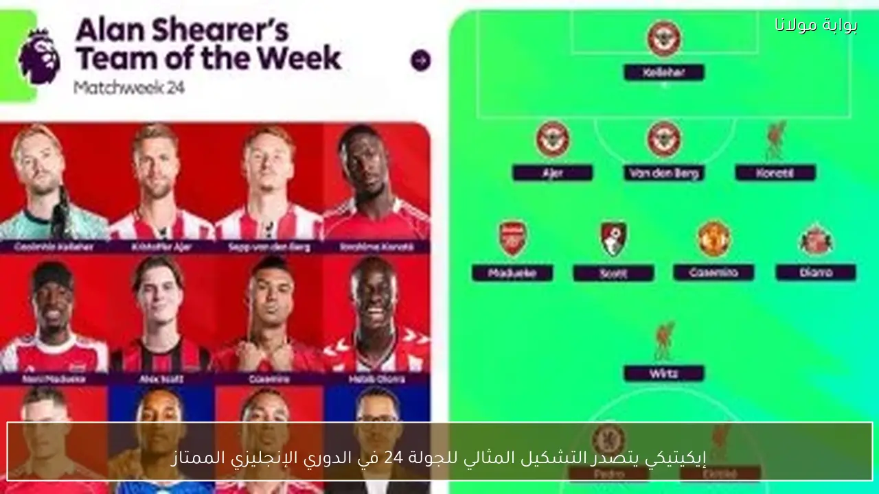 إيكيتيكي يتصدر التشكيل المثالي للجولة 24 في الدوري الإنجليزي الممتاز