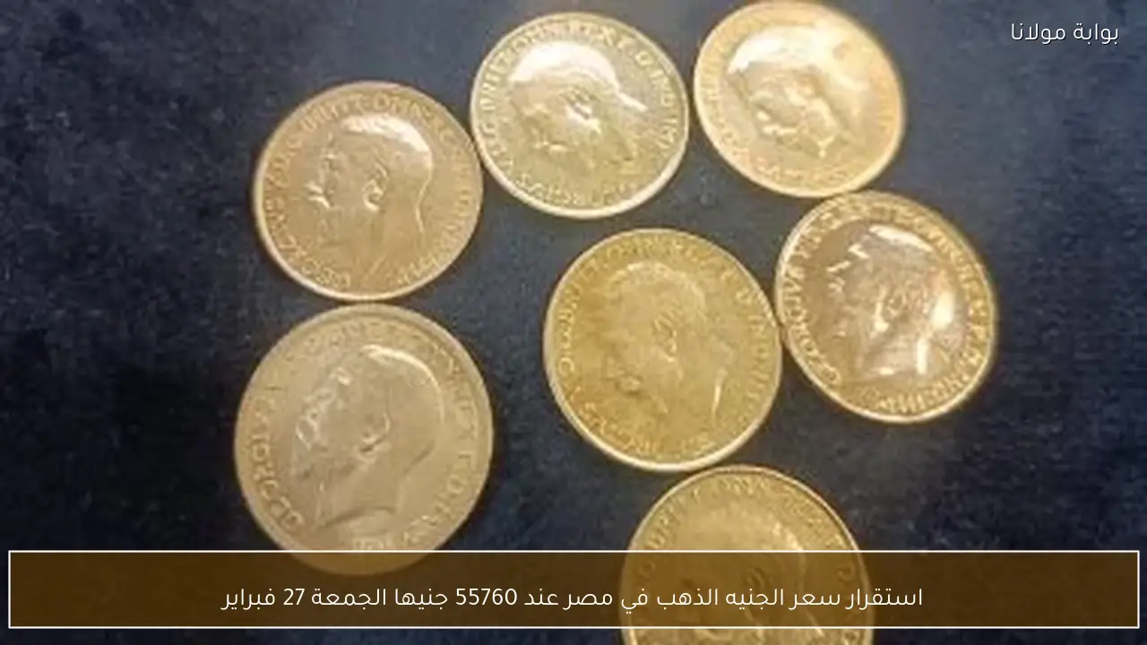 استقرار سعر الجنيه الذهب في مصر عند 55760 جنيها الجمعة 27 فبراير