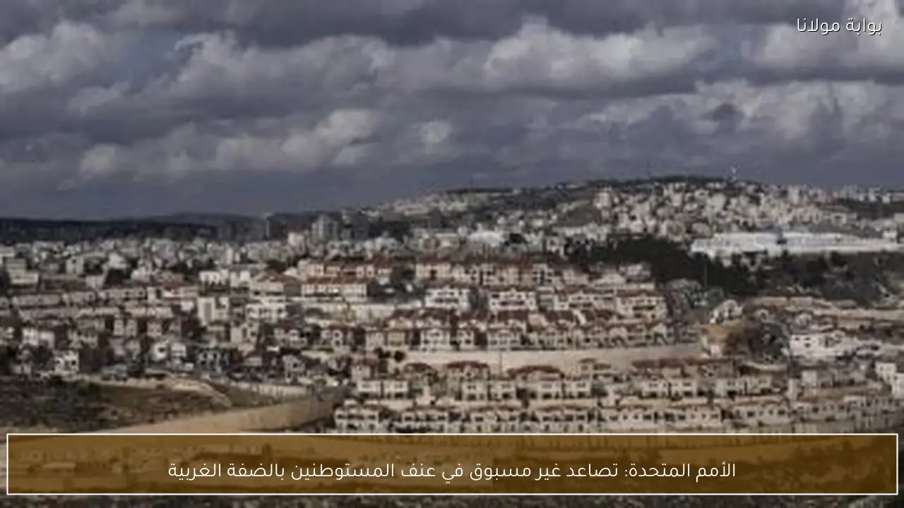 الأمم المتحدة: تصاعد غير مسبوق في عنف المستوطنين بالضفة الغربية