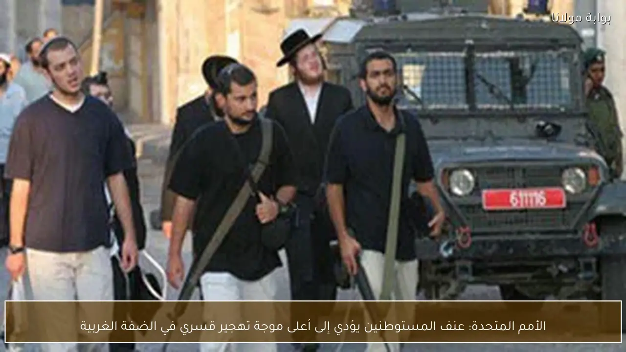 الأمم المتحدة: عنف المستوطنين يؤدي إلى أعلى موجة تهجير قسري في الضفة الغربية