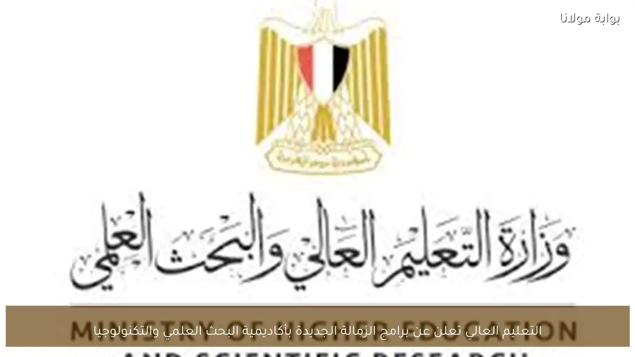 التعليم العالي تعلن عن برامج الزمالة الجديدة بأكاديمية البحث العلمي والتكنولوجيا