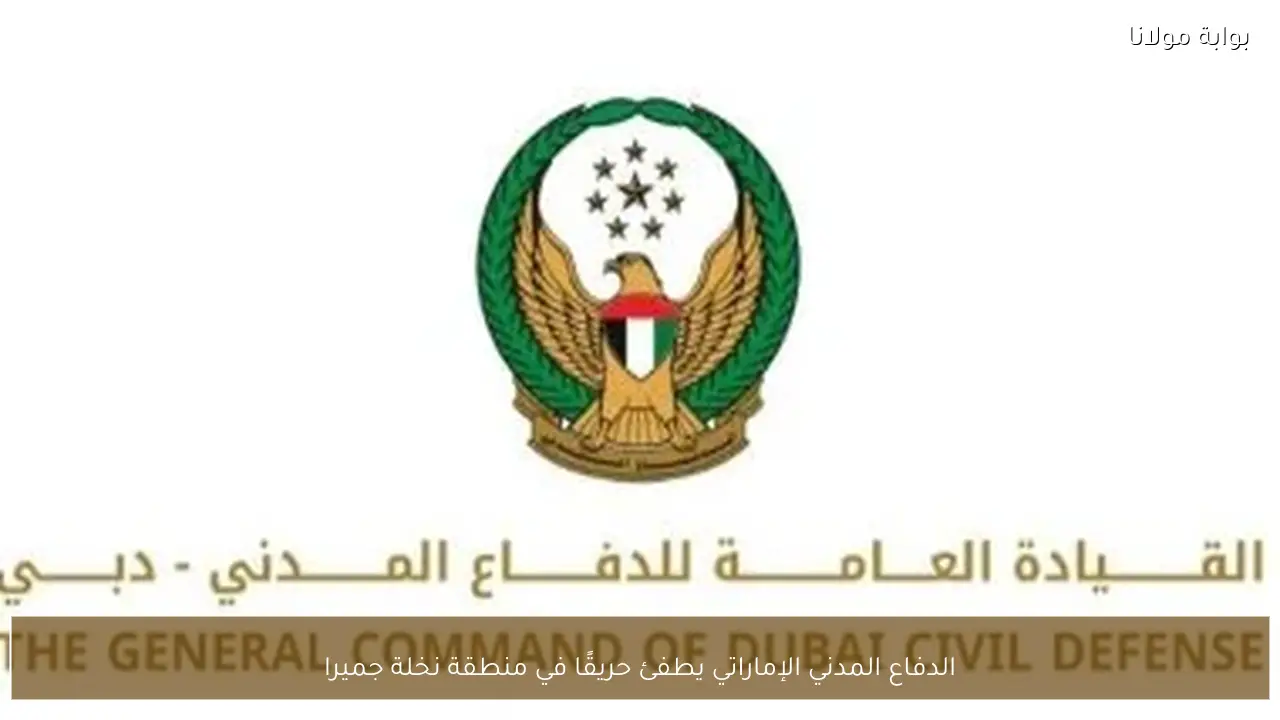 الدفاع المدني الإماراتي يطفئ حريقًا في منطقة نخلة جميرا