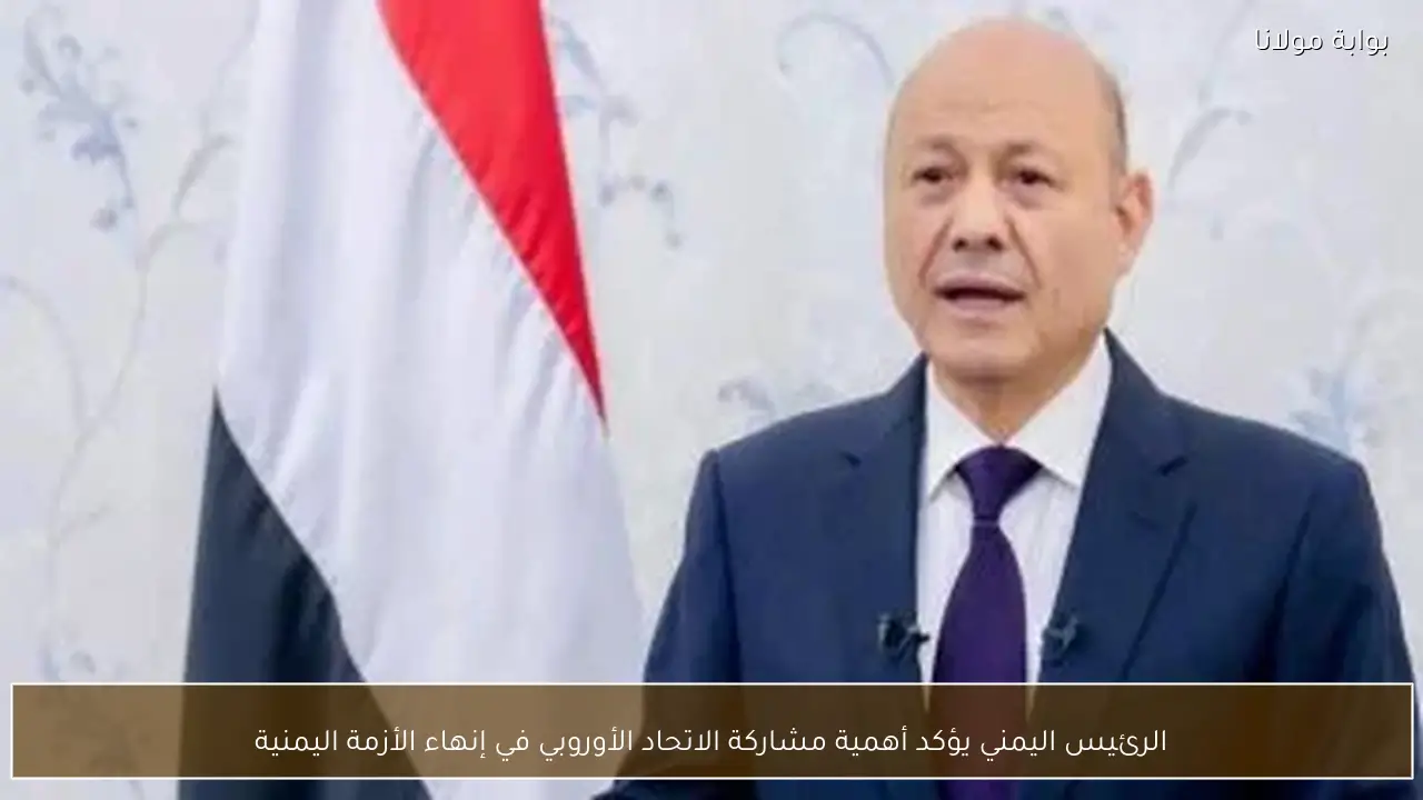 الرئيس اليمني يؤكد أهمية مشاركة الاتحاد الأوروبي في إنهاء الأزمة اليمنية