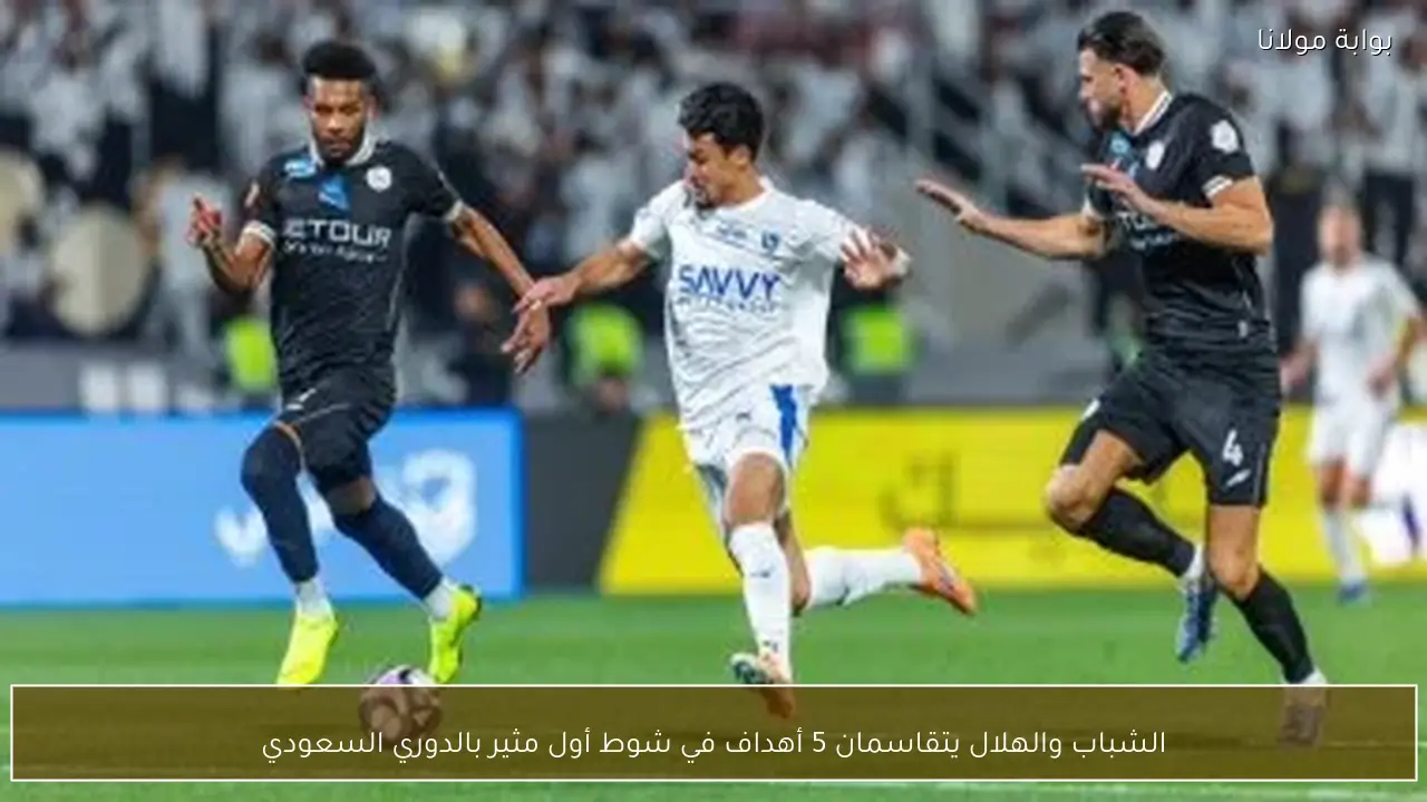 الشباب والهلال يتقاسمان 5 أهداف في شوط أول مثير بالدوري السعودي