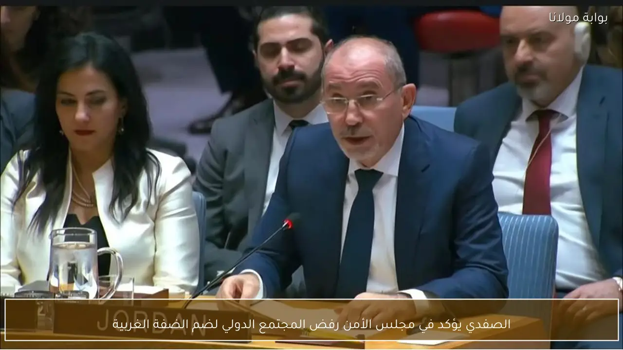 الصفدي يؤكد في مجلس الأمن رفض المجتمع الدولي لضم الضفة الغربية