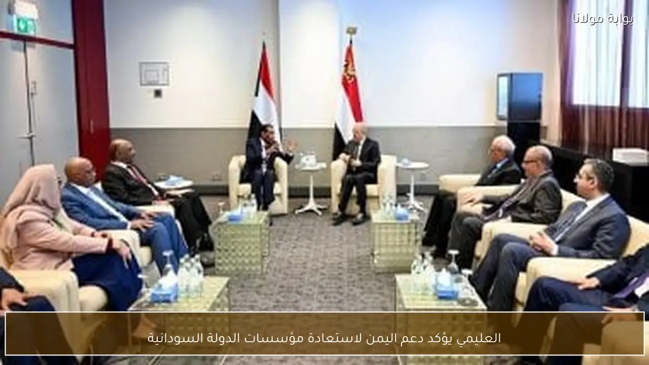 العليمي يؤكد دعم اليمن لاستعادة مؤسسات الدولة السودانية