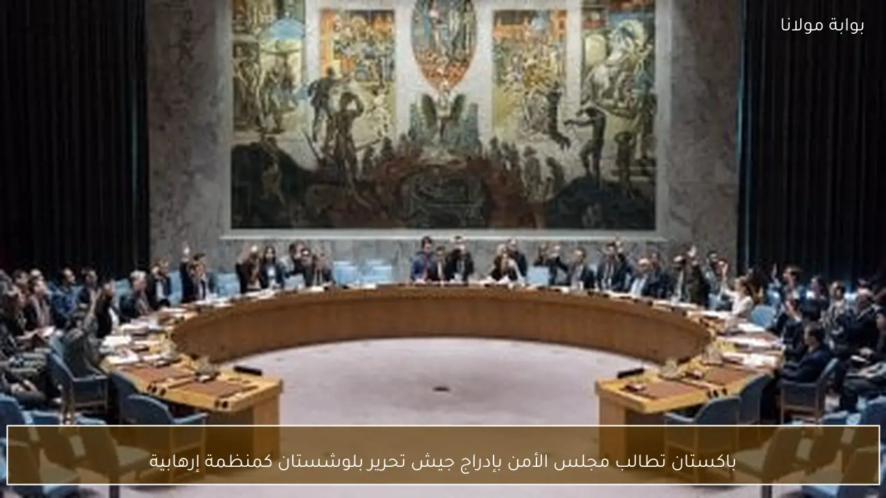 باكستان تطالب مجلس الأمن بإدراج جيش تحرير بلوشستان كمنظمة إرهابية