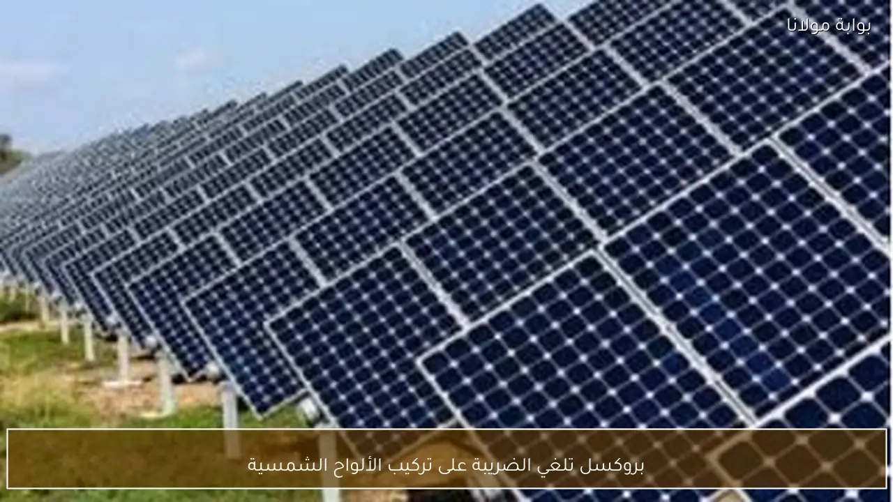 بروكسل تلغي الضريبة على تركيب الألواح الشمسية