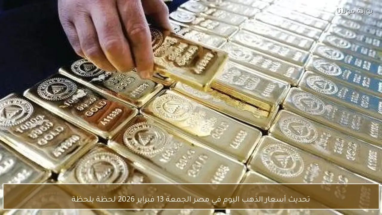 تحديث أسعار الذهب اليوم في مصر الجمعة 13 فبراير 2026 لحظة بلحظة