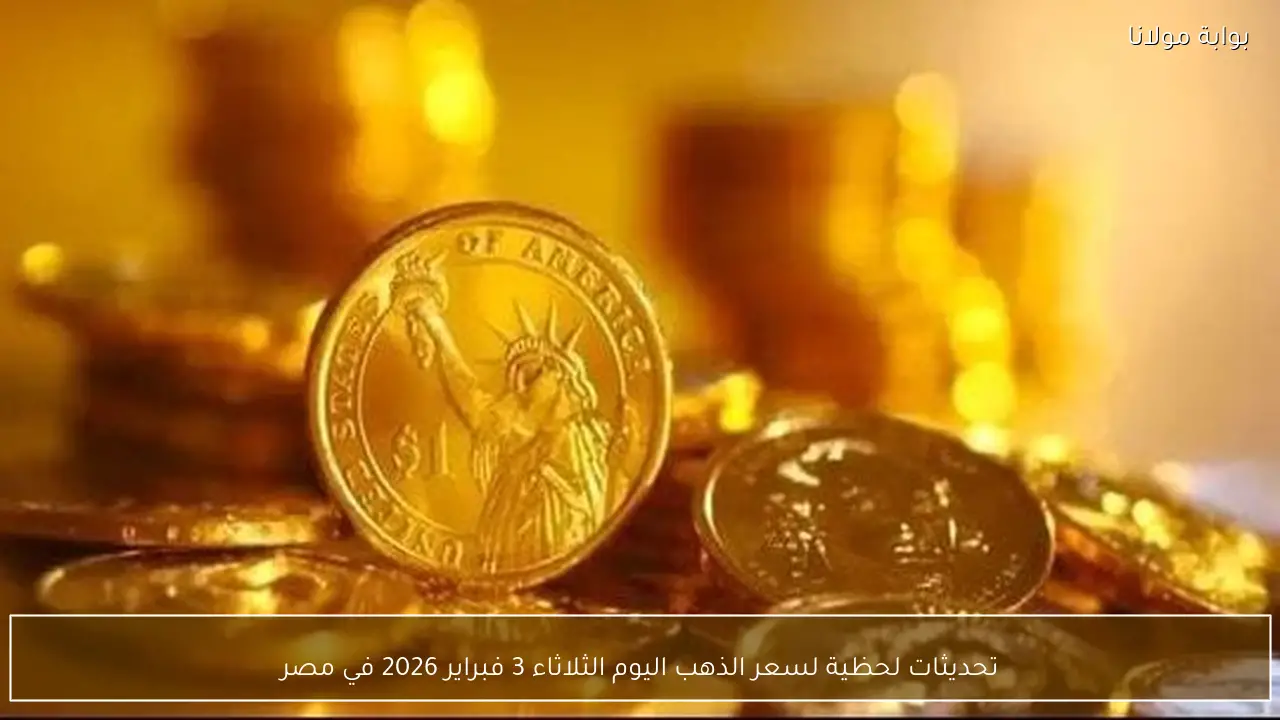 تحديثات لحظية لسعر الذهب اليوم الثلاثاء 3 فبراير 2026 في مصر