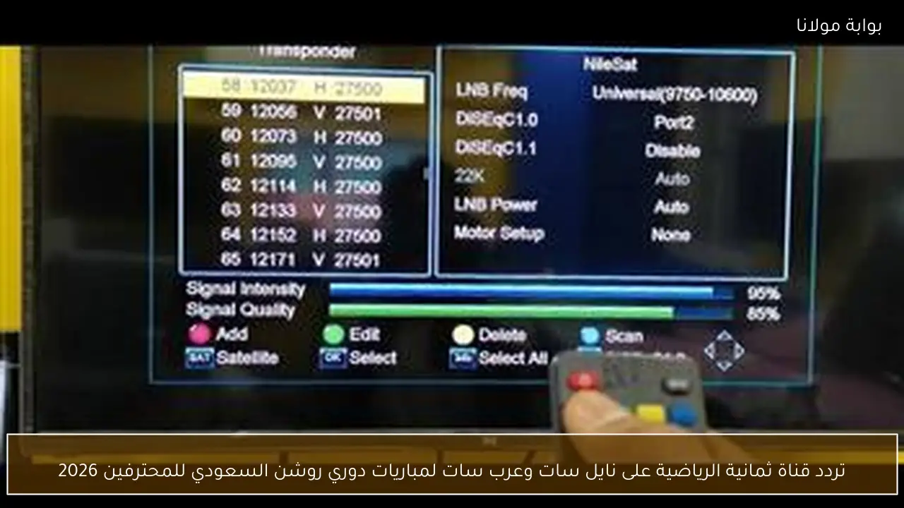 تردد قناة ثمانية الرياضية على نايل سات وعرب سات لمباريات دوري روشن السعودي للمحترفين 2026