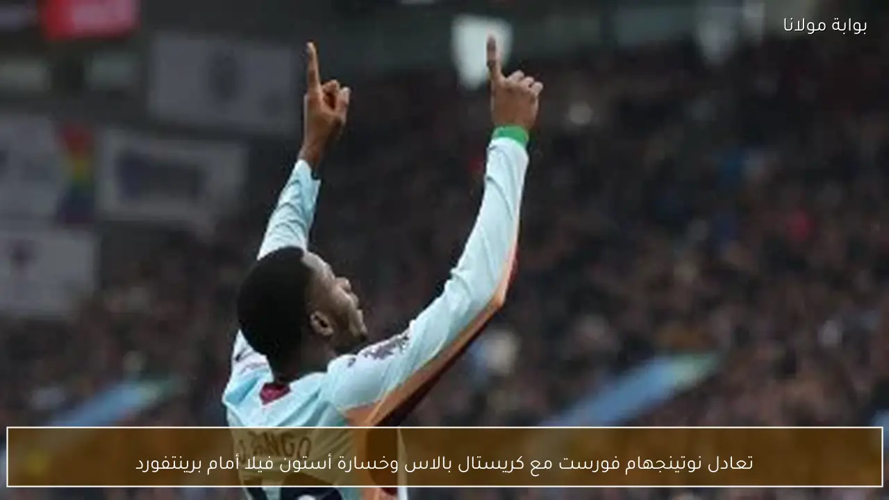 تعادل نوتينجهام فورست مع كريستال بالاس وخسارة أستون فيلا أمام برينتفورد