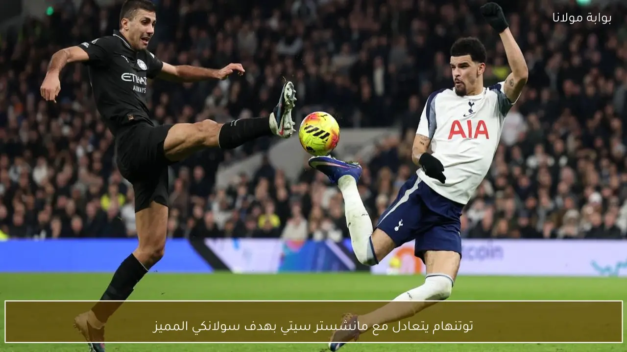 توتنهام يتعادل مع مانشستر سيتي بهدف سولانكي المميز