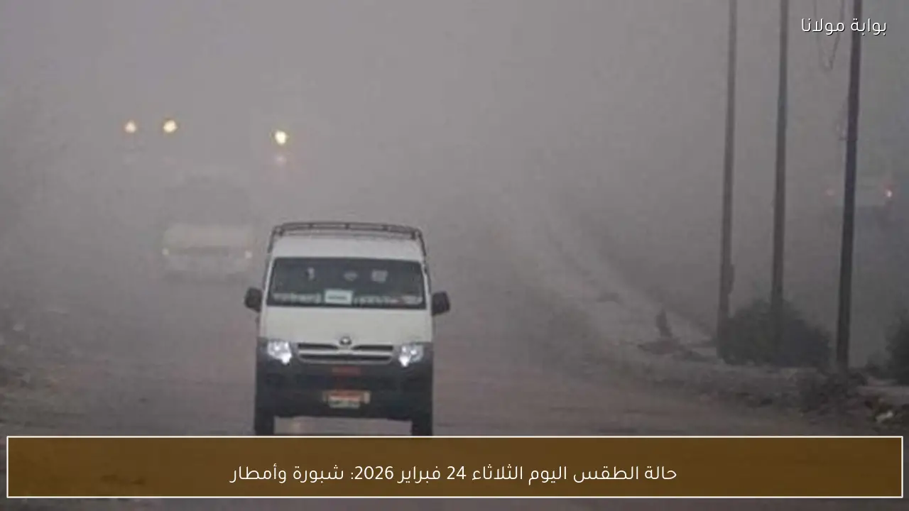 حالة الطقس اليوم الثلاثاء 24 فبراير 2026: شبورة وأمطار