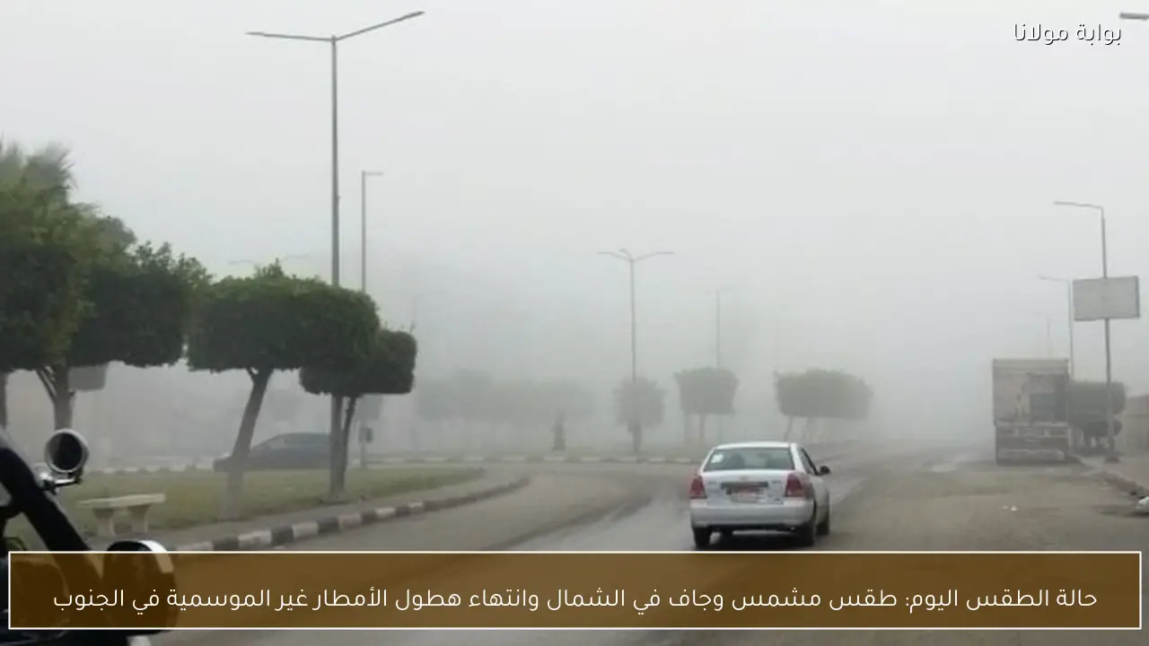 حالة الطقس اليوم: طقس مشمس وجاف في الشمال وانتهاء هطول الأمطار غير الموسمية في الجنوب