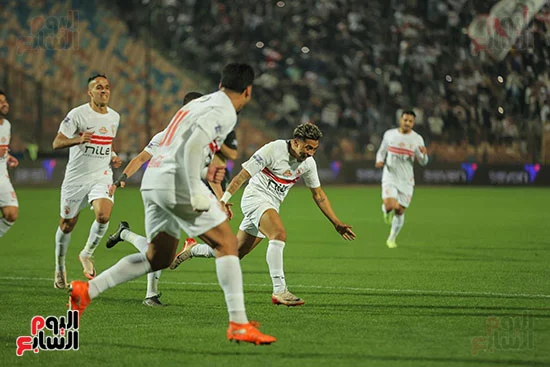 أحتفال فريق الزمالك بالهدف الأول