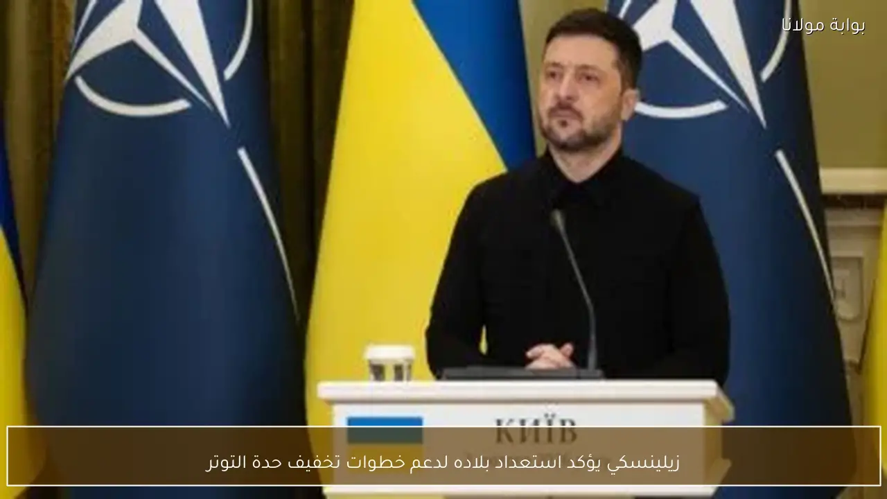 زيلينسكي يؤكد استعداد بلاده لدعم خطوات تخفيف حدة التوتر