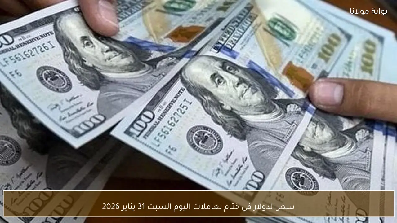 سعر الدولار في ختام تعاملات اليوم السبت 31 يناير 2026