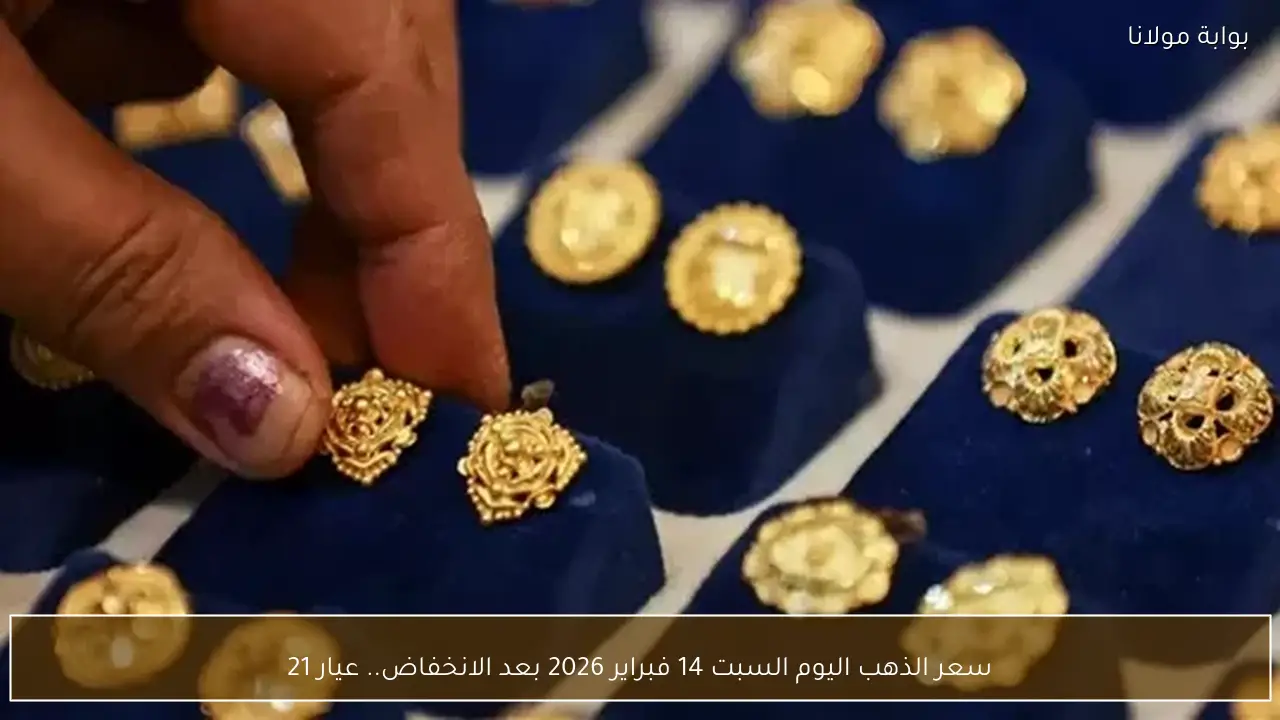 سعر الذهب اليوم السبت 14 فبراير 2026 بعد الانخفاض.. عيار 21