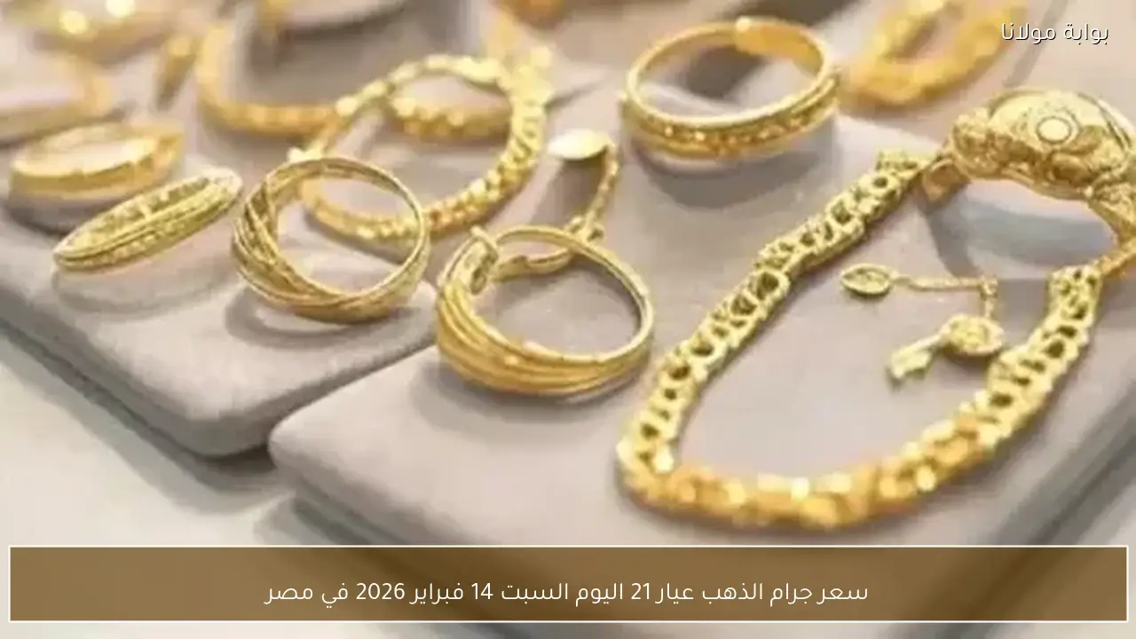 سعر جرام الذهب عيار 21 اليوم السبت 14 فبراير 2026 في مصر