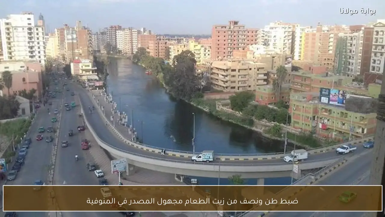 ضبط طن ونصف من زيت الطعام مجهول المصدر في المنوفية