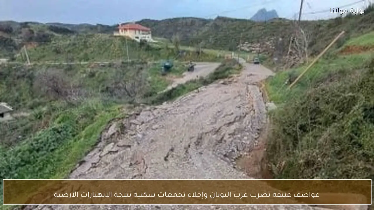 عواصف عنيفة تضرب غرب اليونان وإخلاء تجمعات سكنية نتيجة الانهيارات الأرضية