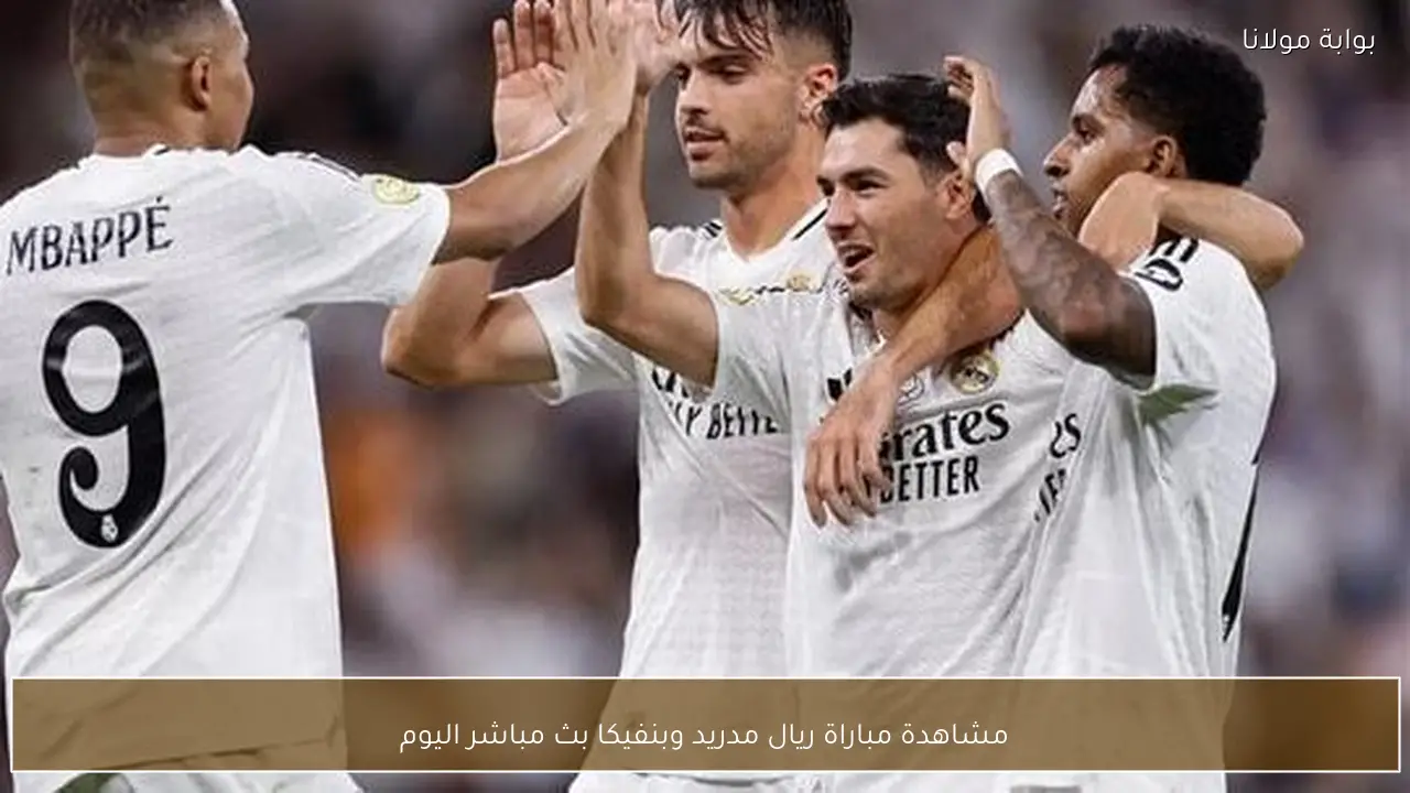 مشاهدة مباراة ريال مدريد وبنفيكا بث مباشر اليوم
