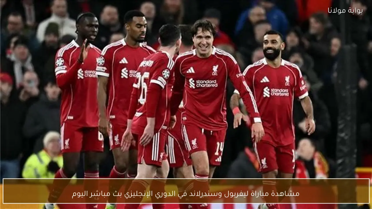 مشاهدة مباراة ليفربول وسندرلاند في الدوري الإنجليزي بث مباشر اليوم