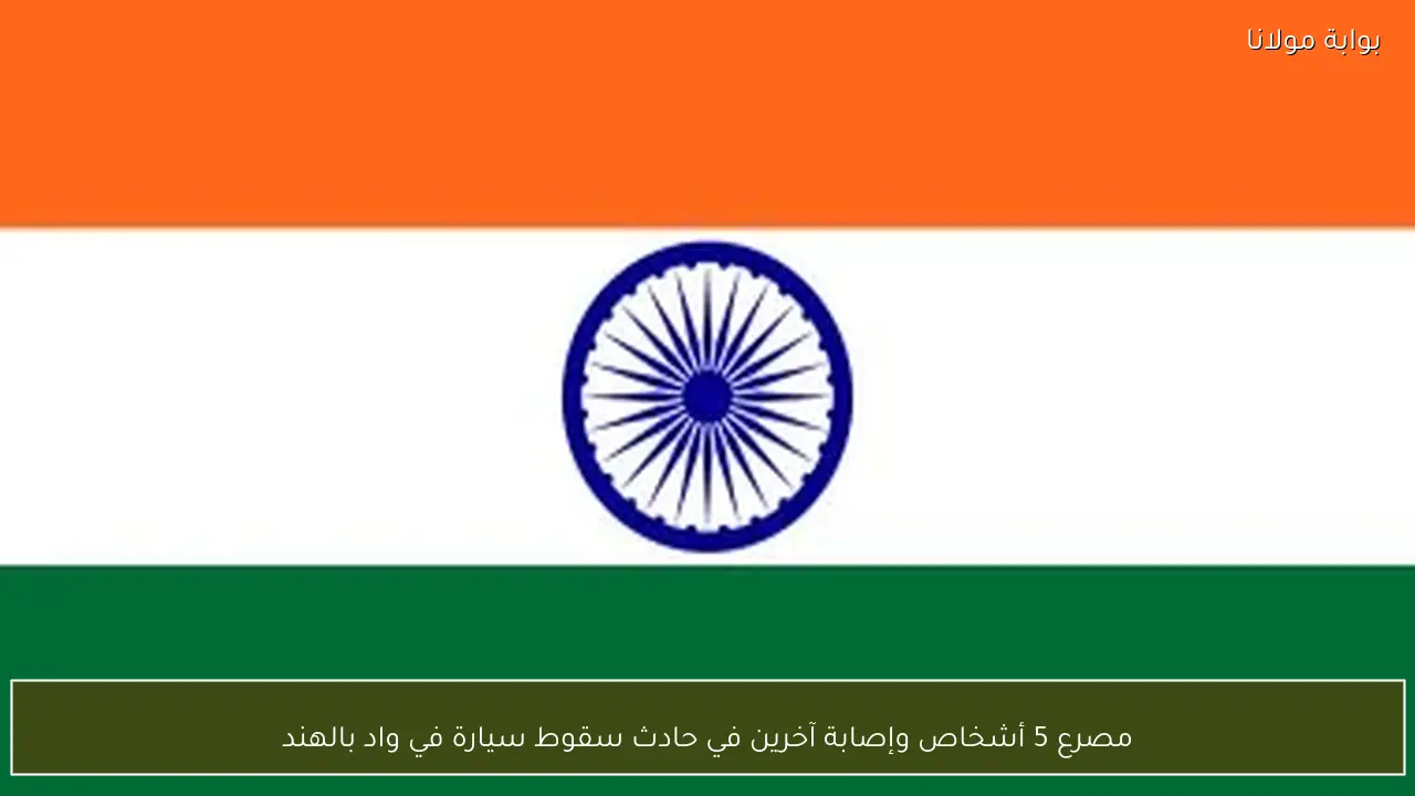 مصرع 5 أشخاص وإصابة آخرين في حادث سقوط سيارة في واد بالهند