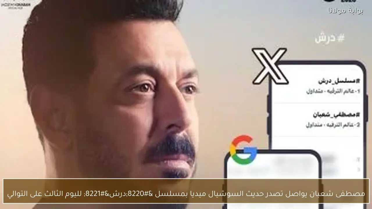 مصطفى شعبان يواصل تصدر حديث السوشيال ميديا بمسلسل “درش” لليوم الثالث على التوالي