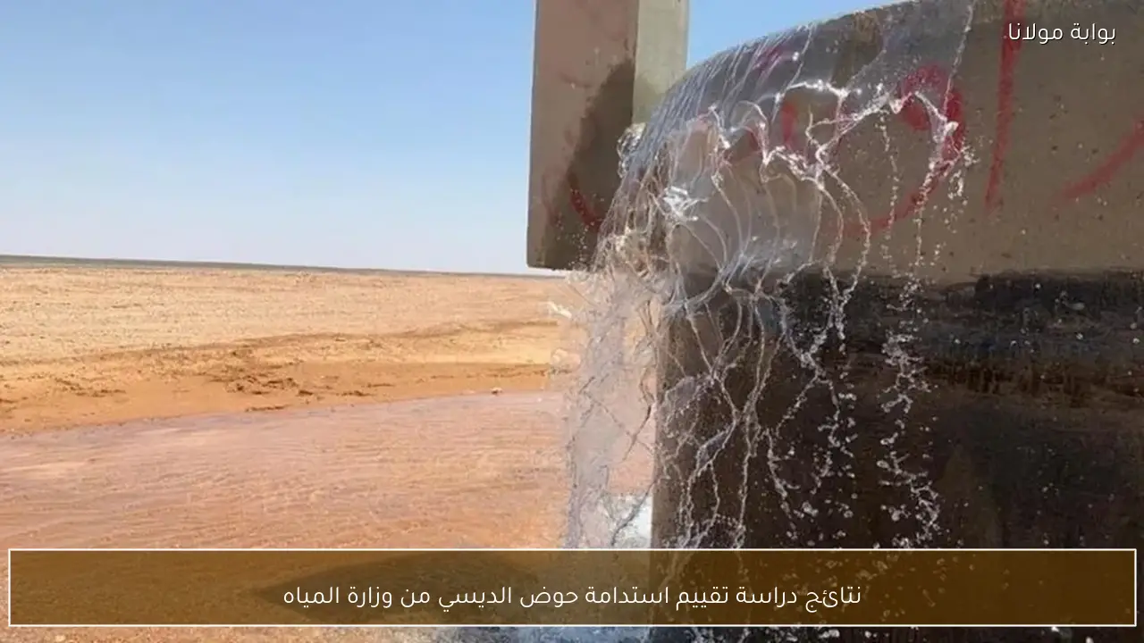 نتائج دراسة تقييم استدامة حوض الديسي من وزارة المياه