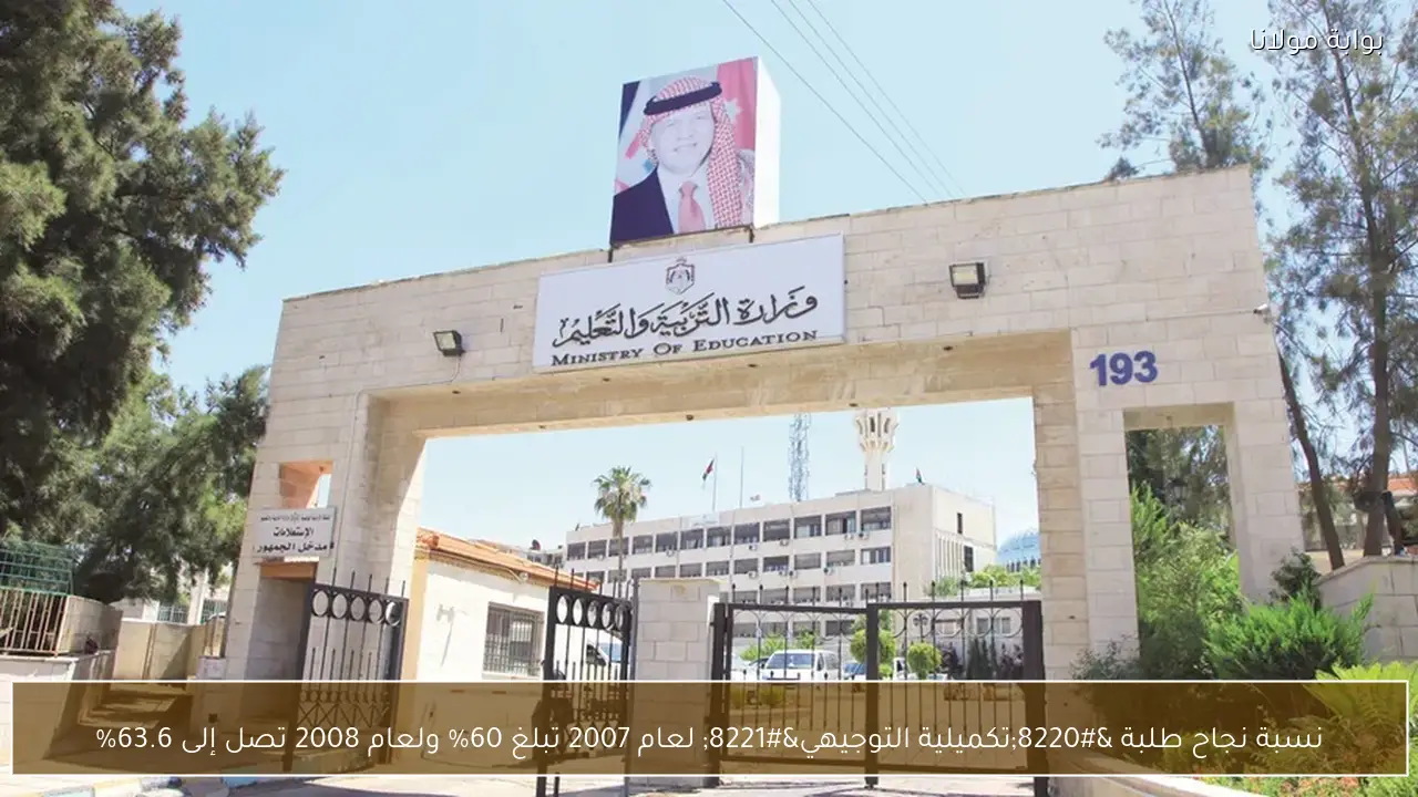 نسبة نجاح طلبة “تكميلية التوجيهي” لعام 2007 تبلغ 60% ولعام 2008 تصل إلى 63.6%