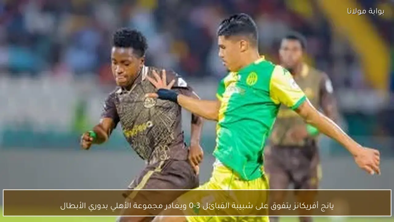 يانج أفريكانز يتفوق على شبيبة القبائل 3-0 ويغادر مجموعة الأهلي بدوري الأبطال