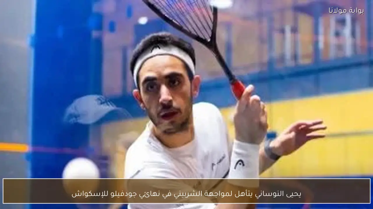 يحيى النوساني يتأهل لمواجهة الشربيني في نهائي جودفيلو للإسكواش